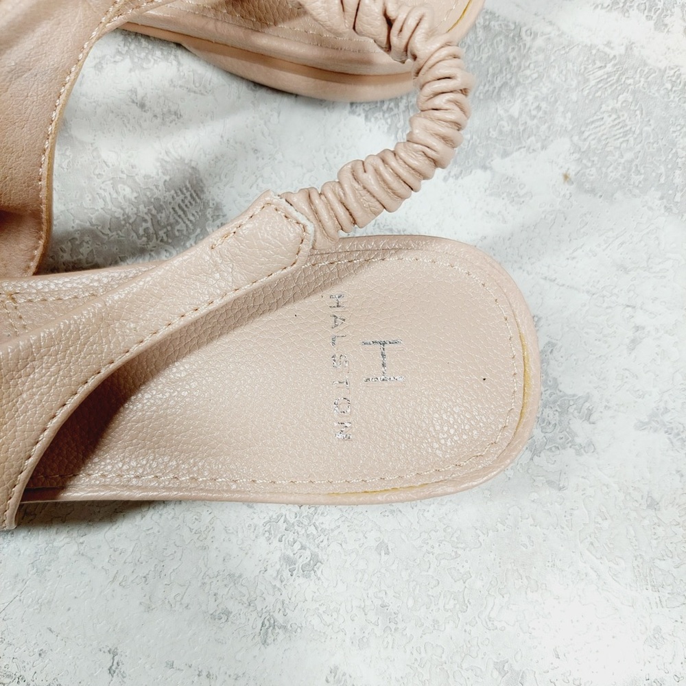 NEW H By Halston Flats Women 8 Nude Pointed Toe Slingback Minimalist Modern A623 - Picture 9 of 10